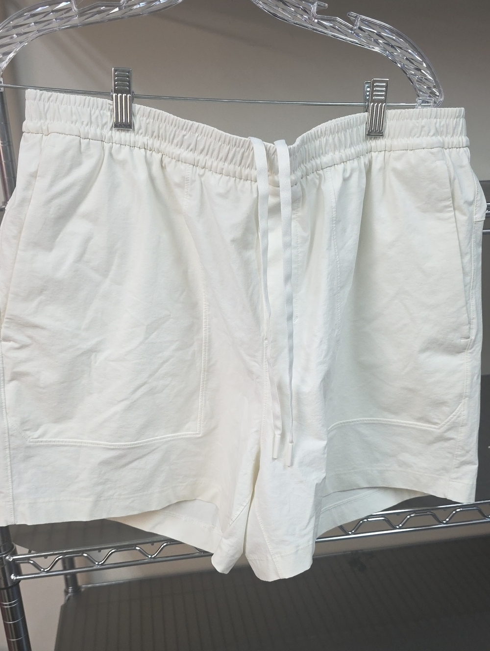 Lululemon Men's White Drawstring  Shorts